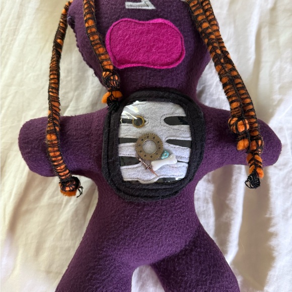 Other - Purple Plush voodoo style just for fun doll with Orange Accents handcrafted.